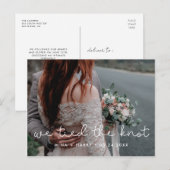 Wir binden das Niedliche Skript Hochzeit-Foto Postkarte (Vorne/Hinten)
