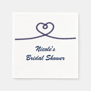 Wir binden den den knot-nautischen Strand Hochzeit Serviette