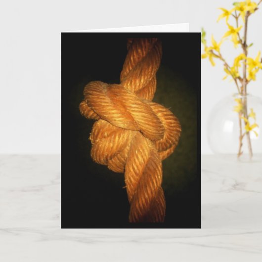 Wir binden den Knoten an ein neues Datum! Karte (Gelbe Blume)