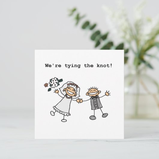 Wir binden den Knoten Ankündigung (Stehend Vorderseite)