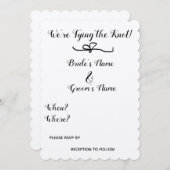 Wir binden den Knoten! Einladung (Vorne/Hinten)