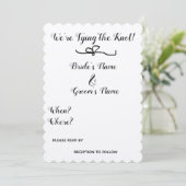 Wir binden den Knoten! Einladung (Stehend Vorderseite)