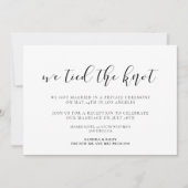 Wir binden den Knoten Elegant Design Ankündigung (Vorderseite)