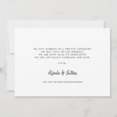 Wir binden den Knoten Elegant & modernes Foto Ankündigung (Rückseite)