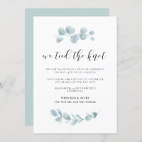 Wir binden den Knoten Grünen Hochzeitsankündigung