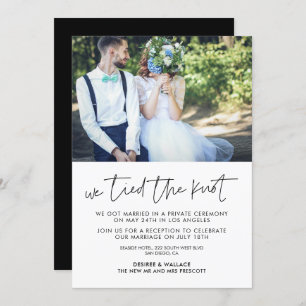 Wir binden den Knoten Moderne Hochzeitsankündigung Einladung