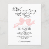 Wir binden den Knoten | Pink Bow Budget Wedding (Vorderseite)