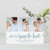 Wir binden den Knoten Save the Date 3 Foto Einladung (Stehend Vorderseite)