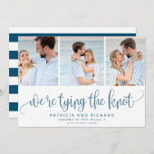 Wir binden den Knoten Save the Date 3 Foto Einladung (Vorne/Hinten)