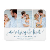 Wir binden den Knoten Save the Date 3 Foto Magnet (Horizontal)