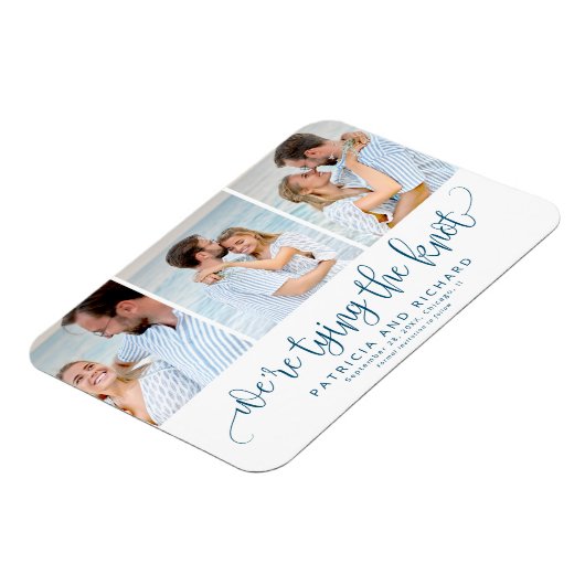 Wir binden den Knoten Save the Date 3 Foto Magnet (Linke Seite)