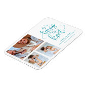 Wir binden den Knoten Save the Date einfache 3 Fot Magnet (Linke Seite)