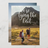 Wir binden den QR-Code für Knot 2-Foto Save the Da Einladung (Vorne/Hinten)