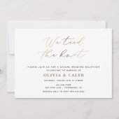 Wir binden die Einladung zur Hochzeitsempfehlung a (Vorderseite)