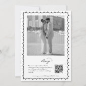 Wir binden die handgezeichnete Cocktail-Hochzeit Einladung (Rückseite)