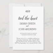 Wir binden die Hochzeitsankündigung an den Knoten Einladung (Vorderseite)