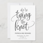 Wir binden die Knochen Save the Date, ohne Foto Einladung (Vorderseite)