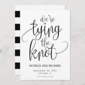 Wir binden die Knochen Save the Date, ohne Foto Einladung (Vorne/Hinten)