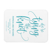 Wir binden die Knochen Save the Date, ohne Foto Magnet (Horizontal)