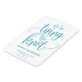Wir binden die Knochen Save the Date, ohne Foto Magnet (Linke Seite)