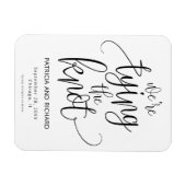 Wir binden die Knochen Save the Date, ohne Foto Magnet (Horizontal)