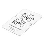 Wir binden die Knochen Save the Date, ohne Foto Magnet (Linke Seite)