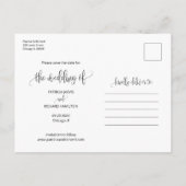 Wir binden die Knochen Save the Date, ohne Foto Postkarte (Rückseite)