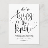 Wir binden die Knochen Save the Date, ohne Foto Postkarte (Vorderseite)