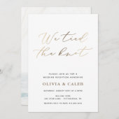 Wir binden die KNOE Elopement-Feier an die Einladu Einladung (Vorne/Hinten)