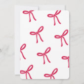 Wir binden die Knot Coquette Cherry-Hochzeit Einladung (Rückseite)