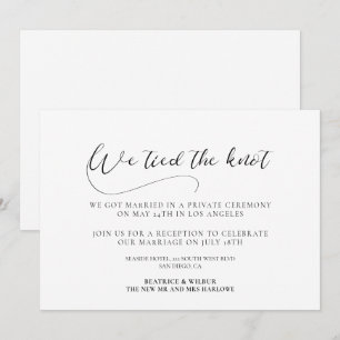 Wir binden die Knot Elegant Kalligraphie Ankündigu Einladung