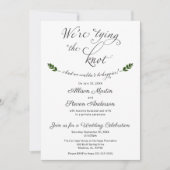 Wir binden die Knot Wedding Reception Einladung (Vorderseite)