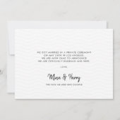 Wir binden die Knoten Elegant Design Fotokarte Ankündigung (Rückseite)