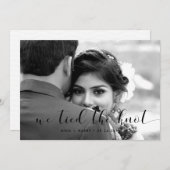 Wir binden die Knoten Elegant Design Fotokarte Ankündigung (Vorne/Hinten)