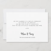 Wir binden die Knoten Moderne Foto-Karte Ankündigung (Rückseite)