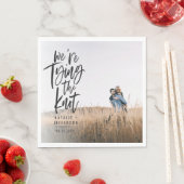 Wir binden die Knotenbindungsparty Serviette (Beispiel)