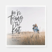 Wir binden die Knotenbindungsparty Serviette (Vorderseite)