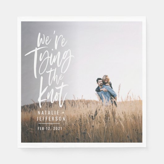 Wir binden die Knotenbindungsparty Serviette (Vorderseite)