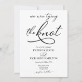 Wir binden die nicht-elegante Script-Hochzeit Einladung (Vorderseite)