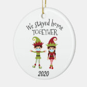 Wir Bleibe Zuhause Together Christmas Elf 2020 Keramik Ornament (Links)