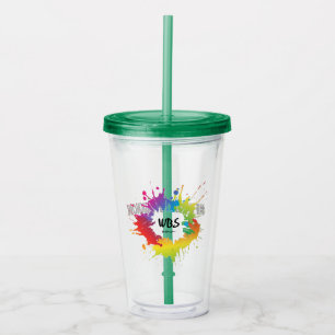 Wir bluten Soca Fete Cup mit farbigem Logo Acryltrinkbecher