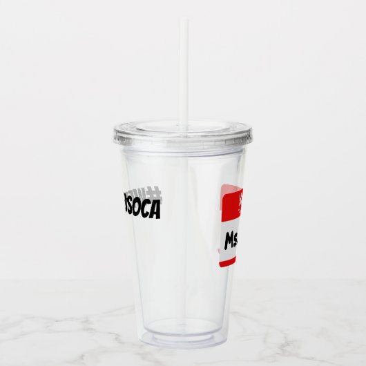 Wir bluten Soca "Ms Rum" Fete Cup - V2 Acryltrinkbecher (Rechts)