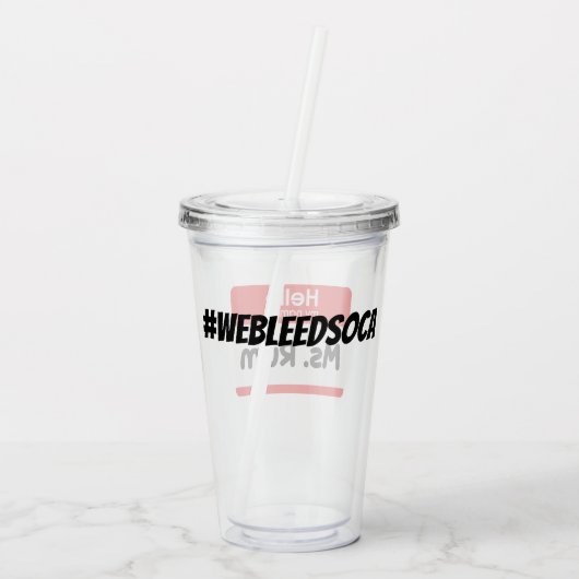 Wir bluten Soca "Ms Rum" Fete Cup - V2 Acryltrinkbecher (Rückseite)