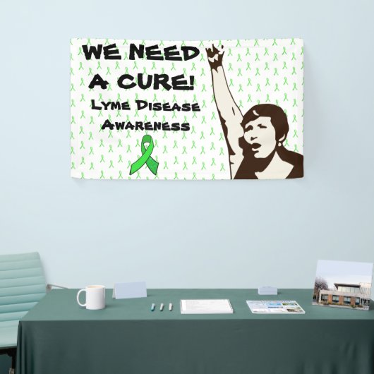 Wir brauchen ein Zeichen für die Lyme-Krankheit-Pr Banner (Messeveranstaltung)