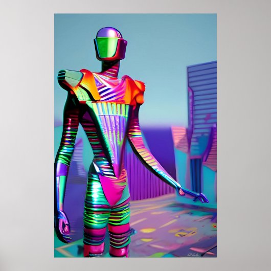 Wir brauchen einen Leader Ken Gage Sci-Fi Roboter Poster (Vorne)