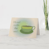 Wir brauchen einen Termin für den Kaffee Karte (Vorderseite)