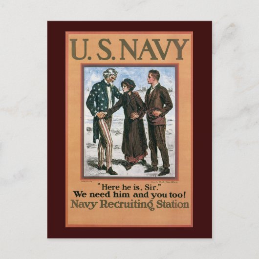 Wir brauchen euch den 2. Weltkrieg Postkarte (Vorderseite)