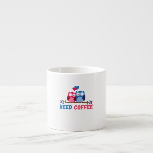 wir brauchen Kaffee Espressotasse (Vorderseite)