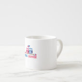 wir brauchen Kaffee Espressotasse (Vorderseite Rechts)
