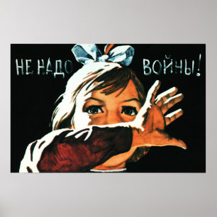 "Wir brauchen keinen Krieg" Vintag 1962 Russland P Poster